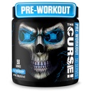 JNX SPORTS La Malédiction ! Poudre de pré-entraînement pour les hommes et les femmes, caféine, bêta-alanine, créatine, L-Citrulline, 50 portions, Blue Raspberry Flavor – Boost Energy, Strength & Focus