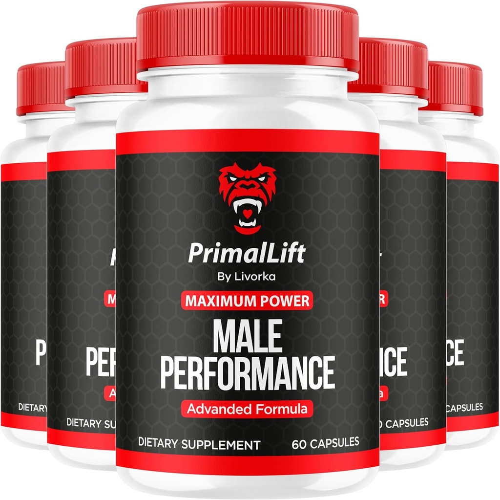 (5 Pack) Primal Lift, Primal Lift pour les hommes, Primal Lift Capsules, Primal Lift Pills, Primal Lift Supplément, PrimalLift All Natural Support, Primal Lift Advanced Formula, 300 capsules pendant 5 mois