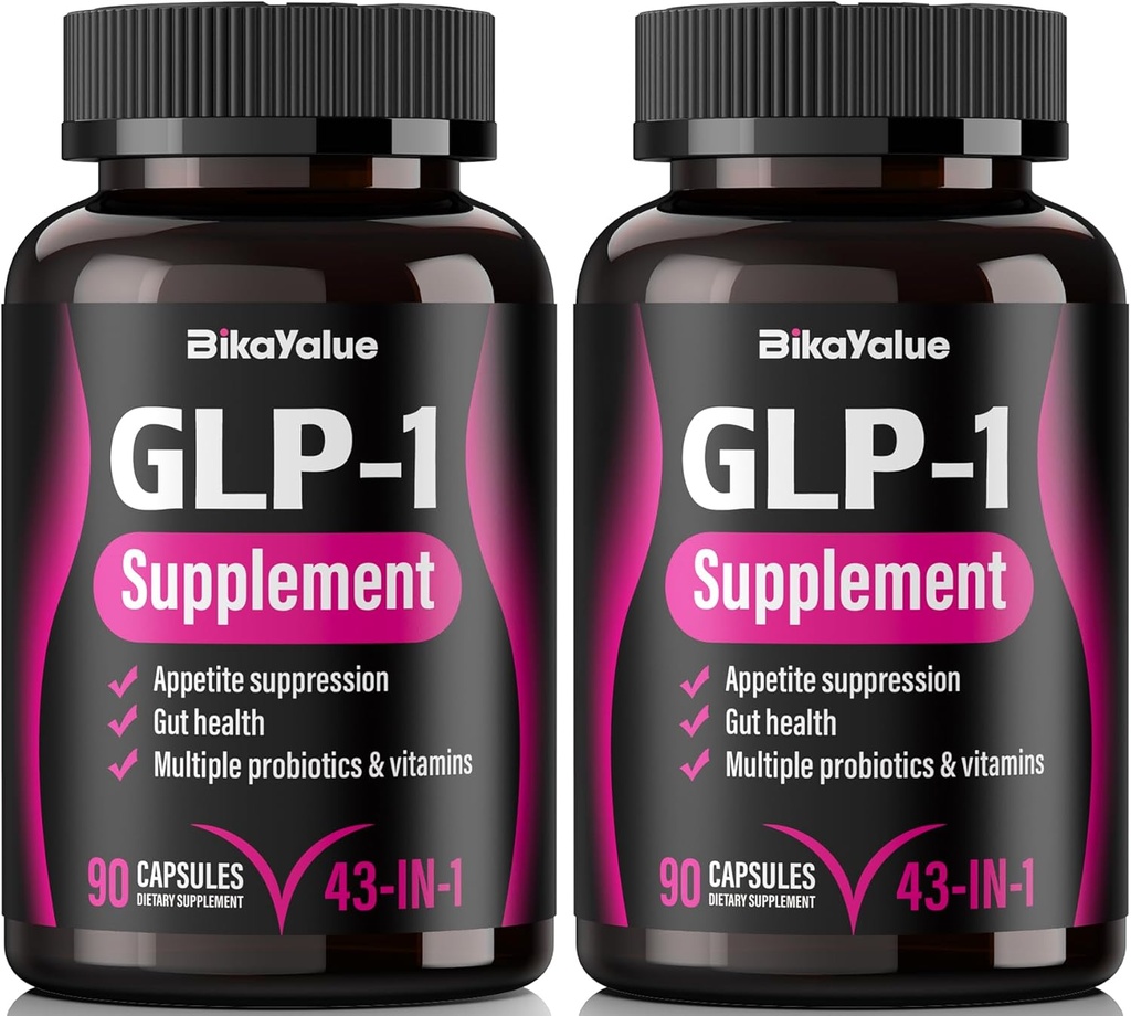 Supplément GLP-1, soutien GLP-1, avec houblon, extrait de thé vert, Garcinia Cambogia, et probiotiques, GLP-1 naturel pour Gut, niveaux GLP-1 et santé globale - 120 capsules (40 portions)