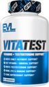 Evluution Nutrition VitaTest - Vitamines + Soutien à la testostérone - Vitamine clé + Support minéral - Hommes Nutrient quotidien & Support à la testostérone - Soutien aux os, aux yeux et aux immunes - 45 portions - 90 comprimés