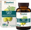 Himalaya Organic Amla - Supplément de soutien à base de plantes immunes avec Adaptogène et antioxydant - USDA Organic, Vegan, Non-OGM, Sans gluten, 600 mg, 60 Caplets