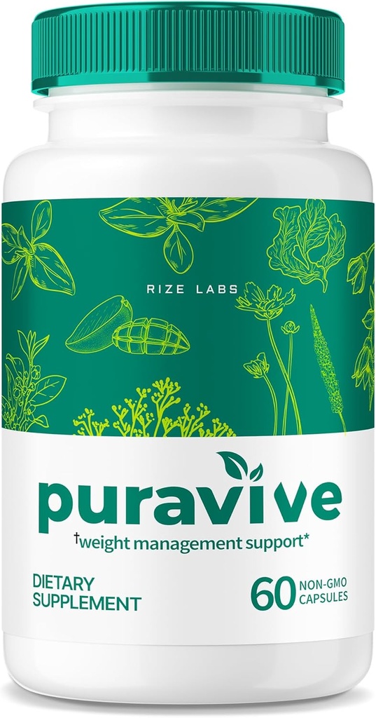les laboratoires Puravive Capsules de perte de poids - pilules de riz exotiques pour augmenter la MTD et les niveaux d'énergie, detox et de nettoyage Capsule, Puravive Commentaires Comprimés de supplément facile à avaler (60 capsules)