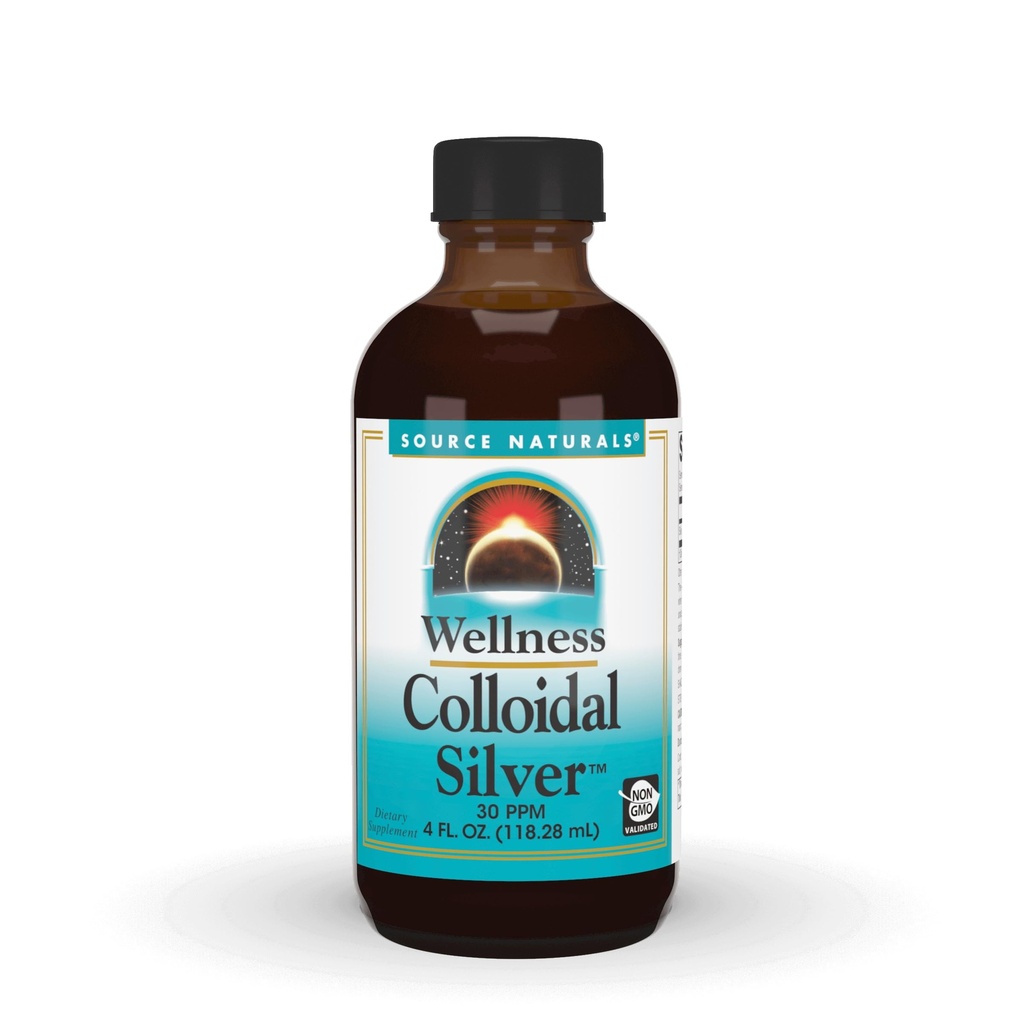 Source Naturals Wellness Colloïdal Argent 30 ppm, soutient le bien-être physique* - 4 oz fluide