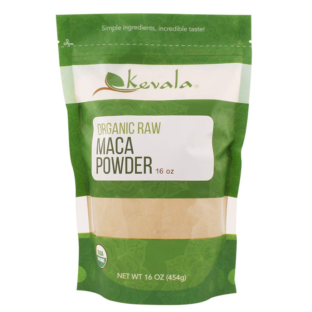 kevala - poudre de racine de maca biologique - poudre de maca brute 1 lb - 16 oz - sans gluten - végétalien - casher