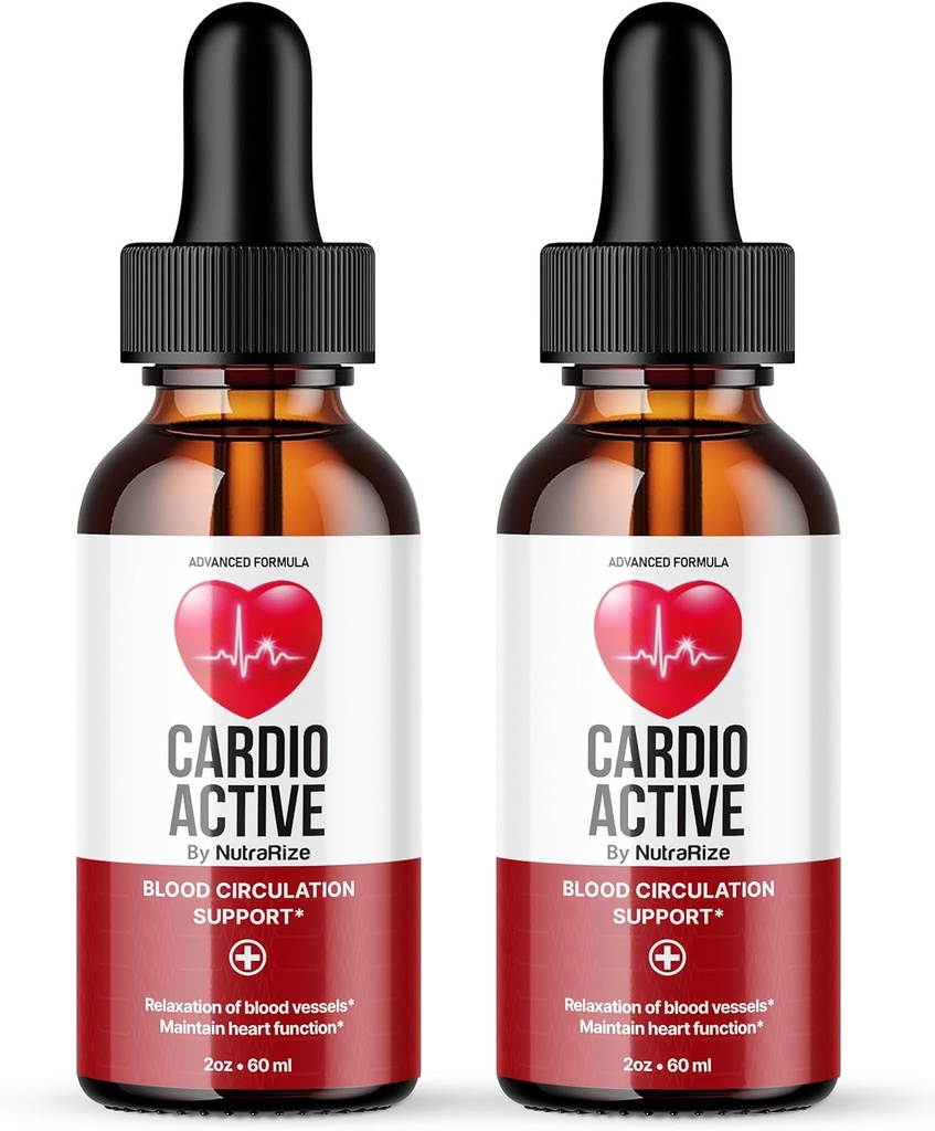 NutraRize (Pack of 2 Cardio Active Drops, Advance Formula - Official Supplement Drops, All Natural Cardio Active Support for Blood Circulation, Reviews (60 Servings)