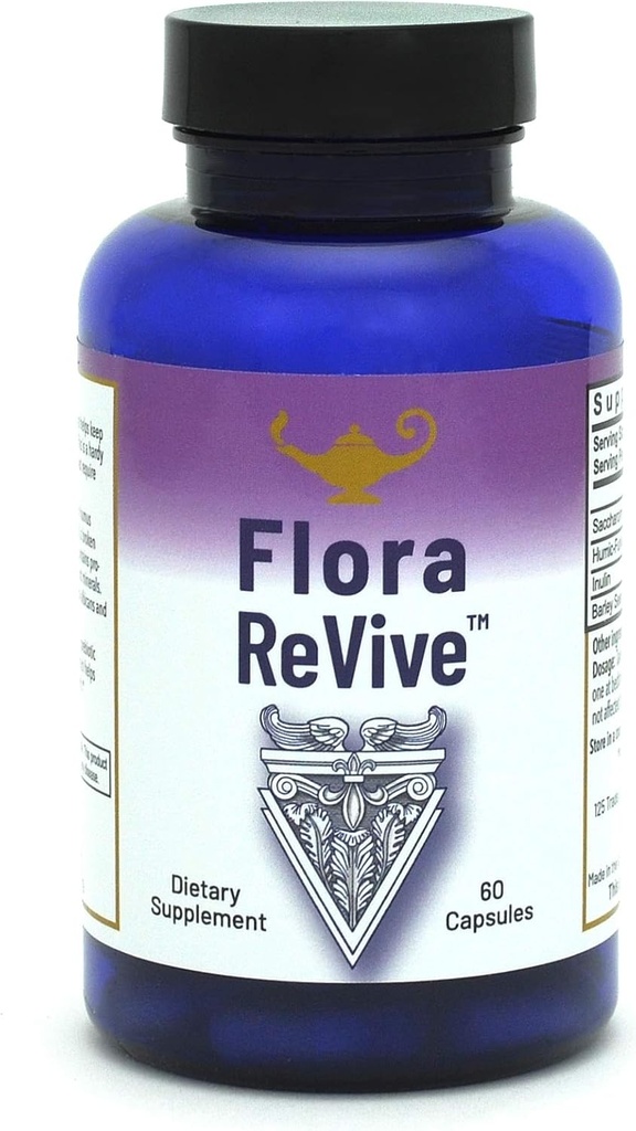 RnA ReSet Flora Revive – Soil-Based Daily Probiotic with Prebiotics & Humic-Fulvic Blend, Shelf-Stable, 10 Billion CFU (60 Capsules)