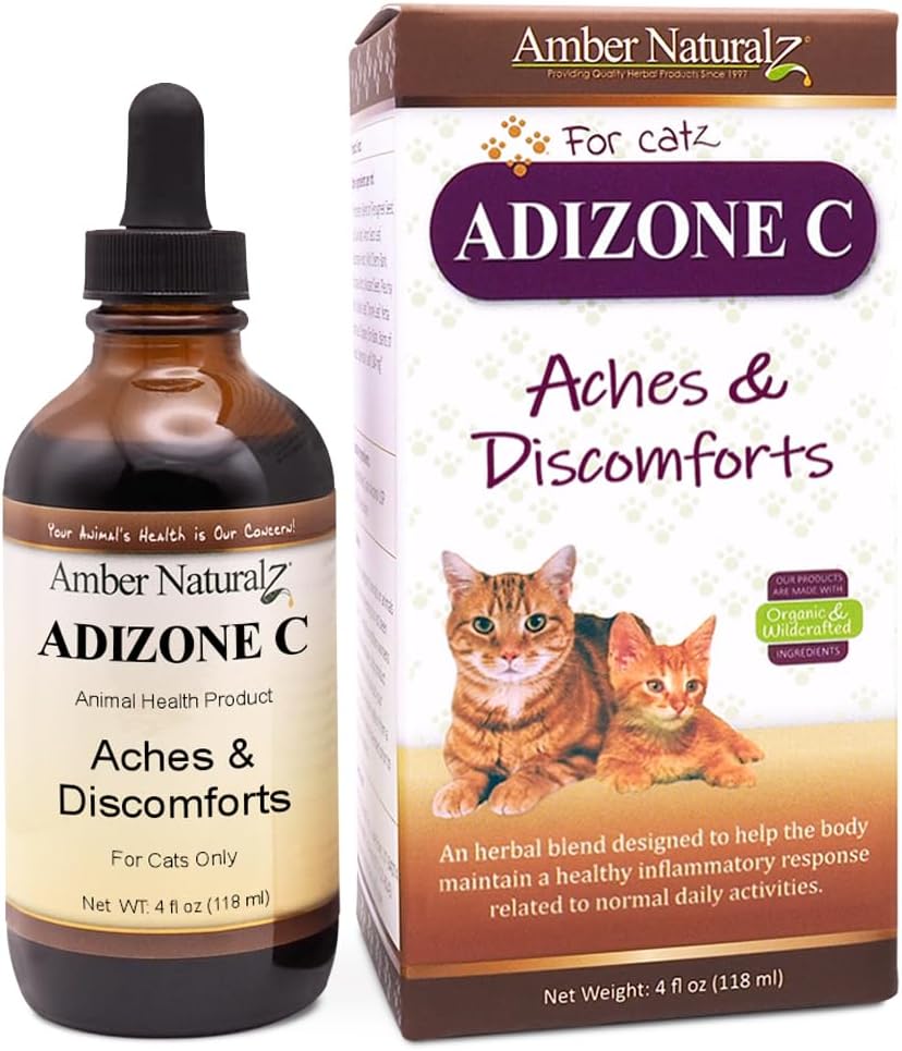 Amber NaturalZ Adizone C supplément à base de plantes pour les chats.
