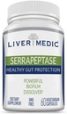 Serrapeptase Pure Enzymes protéolytiques protéolytiques Enteric Coated Premium Healthy Gut Protection and Vegan Liver Support Complement for Sinus, Respiration and Gut Health NonGMO (60 capsules)