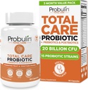 Probulin Total Care Probiotic Supplement, Daily Gut, Digestive, and Immune Health Probiotics Capsules for Men and Women, 20 Billion CFU, Vegan, 90 Count Bottle