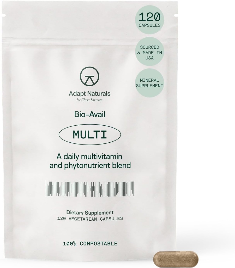 Adapter la multivitamine naturelle pour les femmes et les hommes, Biodisponible Supplément quotidien de multivitamine facile à absorber avec la biotine, la niacine, la vitamine A, B, C, D, E, K1, zinc, magnésium - soutien immunitaire - 30 jours d'approvisionnement