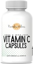 Capsules de vitamine C pures, de maïs et sans OGM de 1000 mg de vitamine C par capsule de 200 capsules
