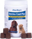 Revival Animal Health Doc Roy's Derma Coat Plus Skin & Coat Supplément pour chiens moyens/grands - 60 ct Chews
