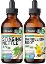 BIO KRAUTER Stinging Nettle Tincture 4 Fl. Oz. & Dandelion Tincture 4 Fl. Oz.