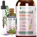 Rejuvica Health Balanced Femme - Supplément avancé de soutien de l'équilibre féminin - Livraison liquide pour une meilleure absorption - Vitex, Dong Quai, Black Cohosh, Maca Wild Yam & More!