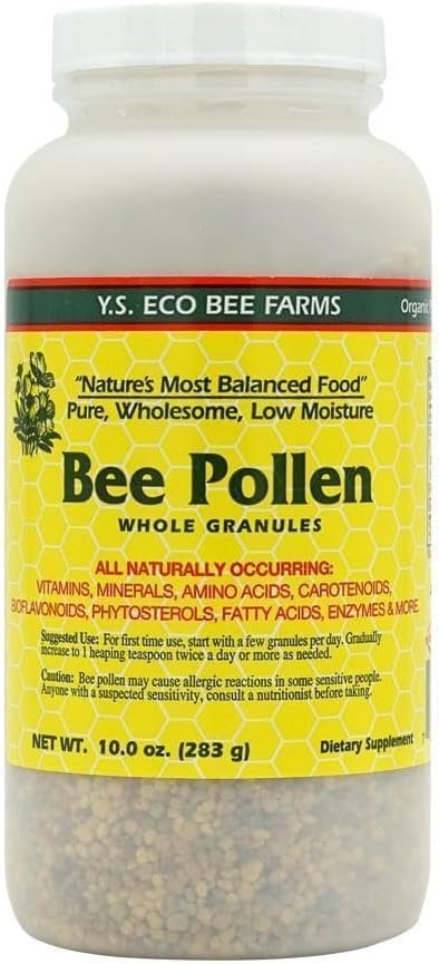 Pollen d'abeilles - Granulaires entiers à faible humidité - 10 oz