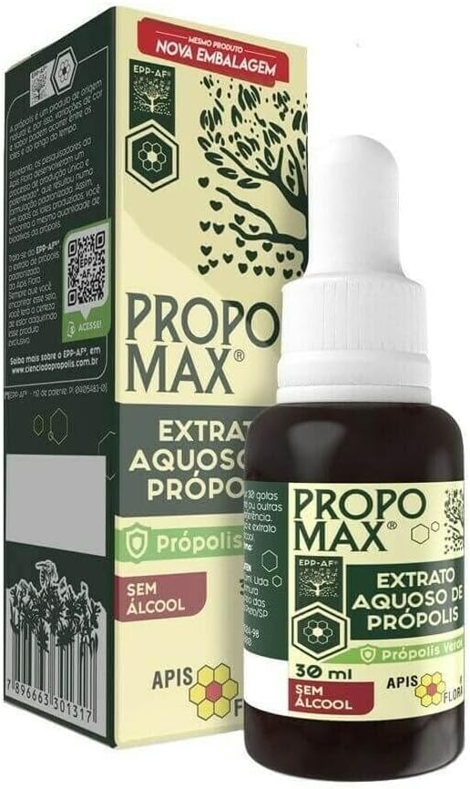 Apis Flora Brésilian Green Bee Propolis, haut en flavonoïdes et Artepillin-C 7, sans cire, sans alcool, 30ml (paquet de 2)