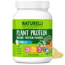 NATURELO Protéines végétales en poudre, vanille, 22g Protéines - Non-OGM, végétalien, sans gluten, laiterie ou soja - Pas d'arôme artificiel, colorant synthétique, conservateurs ou additifs - 20 portions