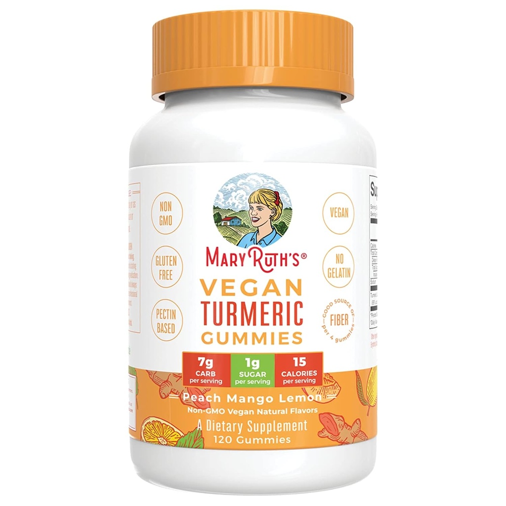 Gummies Turcuma de Mary Ruth, 120 CT
