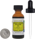 Lugol's Iodine / 2% Solution / 1 Oz in an Amber Glass Bottle/Free Dropper