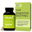 HUM Flatter Me Enzymes digestifs pour les femmes et les hommes, Supplément de bloom pour la santé digestive avec Ginger & Peppermint Leaf, Pilules Anti Bloat à action rapide Multi Enzyme pour les ballonnements, Vegan, 60 Capsules