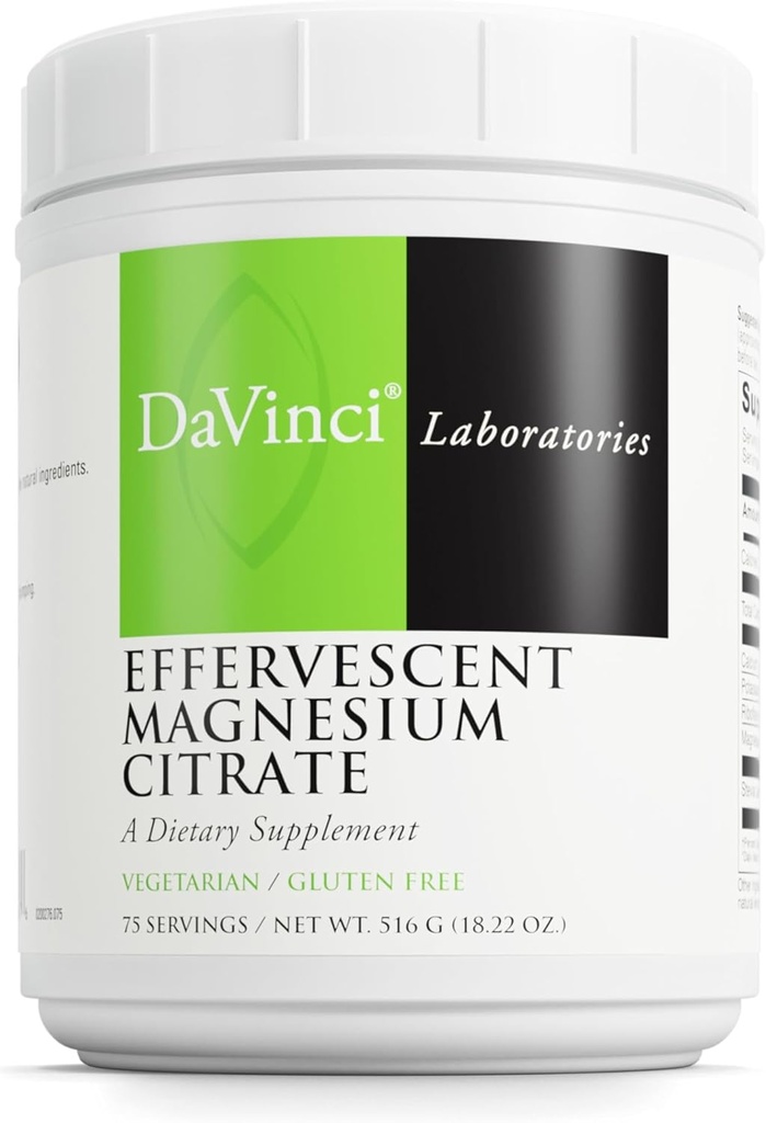 DaVinci Labs - Citrate de magnésium effervescent - 75 portions - 18.22 Oz