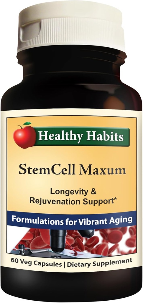 Habitudes saines StemCell Maxum Plant based Age Defying Support Supplement for Healthy Stem Cell Regénération and Repleinment