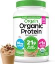 Orgaine en poudre de protéines végétaliennes organiques, café glacé - 21g Protéines végétales, 60mg de caféine, faible teneur en glucides, sans ingrédients de lactose, sans sucre ajouté, non-OGM, pour Shakes & Smoothies, 2,03 lb