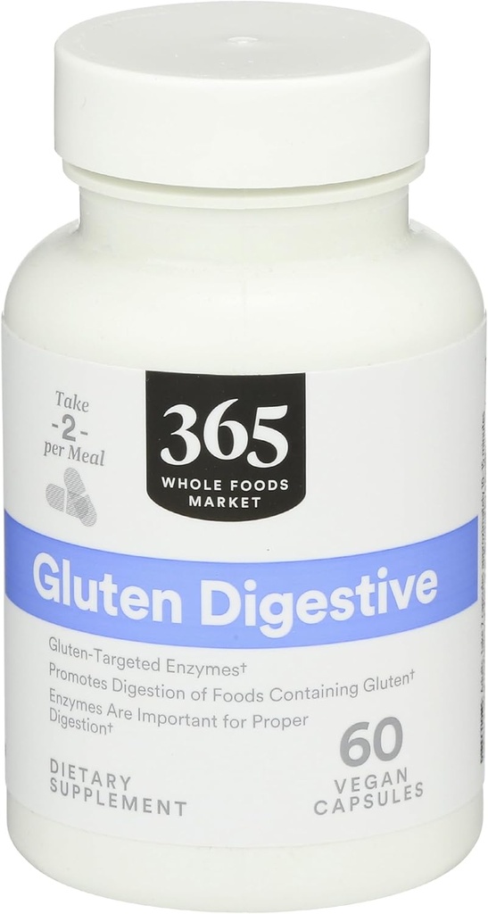365 par Marché des aliments entiers, Enzymes Gluten Digestive, 60 Compte
