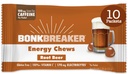 Bonk Breaker Energy Chews, ingrédients sans lait, sans gluten pour fournir une énergie et un focus rapides, 1 boîte de 10 paquets, bière racine