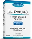 EuroMedica EurOmega-3 - Supplément alimentaire avec EPA & DHA - Comprimés Oméga-3 pour le soutien du cerveau et de la santé cardiaque - Supplément nutritionnel avec acides gras essentiels et peptides - 60 comprimés