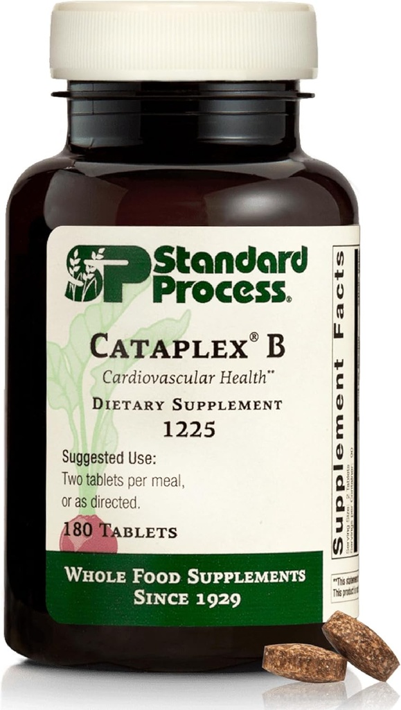 Processus standard Cataplex B - Supplément système nerveux et santé cardiaque - contient des vitamines B pour le soutien énergétique - soutient le métabolisme énergétique - non-laiteux et non-soy - 180 comprimés (90 portions)