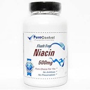 Niacine sans flush 500mg // 100 Capsules // Pure // par Suppléments PureControl