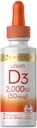 Carlyle Liquid Vitamine D3.U 2000 UI.U. 2 oz.Végétarien, non OGM et sans gluten Formule 50mcg.U.Vitamine D Liquid gouttes pour adultes