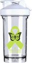 Non Hodgkin lymphoma Cancer Awareness 18 Ounce Shaker Bottle Drink Mixer Leak-proof Pre Workout Protein Shakes Meal Replacement Shakes Bottles 500ML/18 Oz White