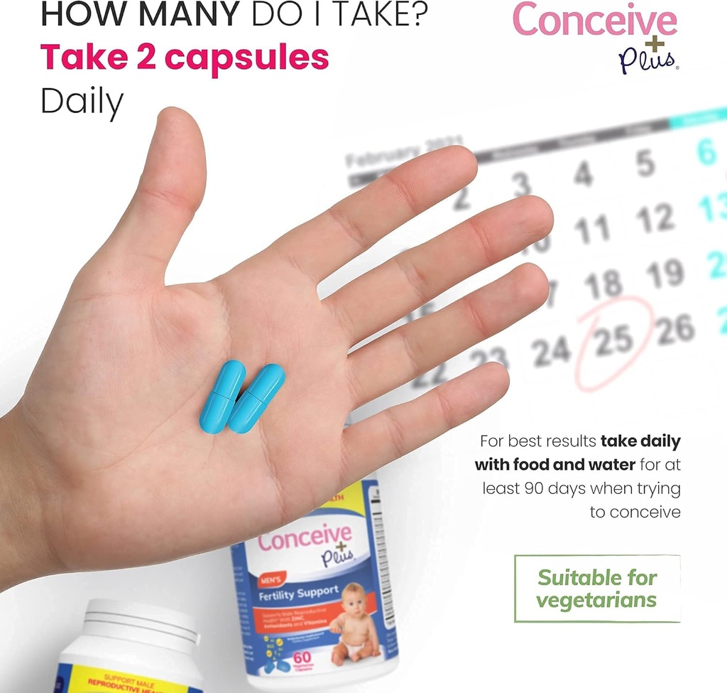 CONCEIVE PLUS Hommes Motilité Bundle Hommes Fertilité 60 + Supplément Motilité 60 Capsules