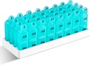 Daviky Monthly Pill Organizer 2 fois par jour, 30 jours Pill Box AM PM avec contenant séparé, un mois de médicament cas deux fois par jour pour tenir les vitamines, suppléments et médicaments (Cyan)