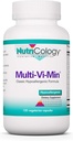 Nutricologie Multi-Vi-Min Supplément - Multivitamine pour les hommes et les femmes, avec Fer, Vitamines quotidiennes, pour les adultes, Haute puissance, Biodisponible, Capsules végétariennes - 150 Compte