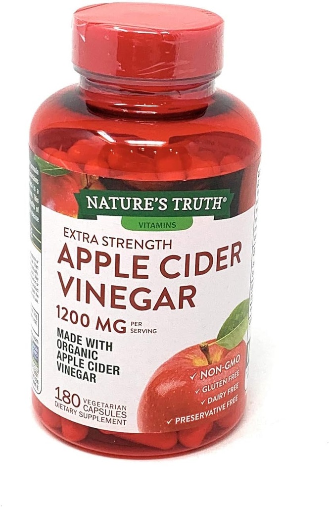 La vérité de la nature vinaigre de cidre de pomme 1200 mg, 180 Capsules