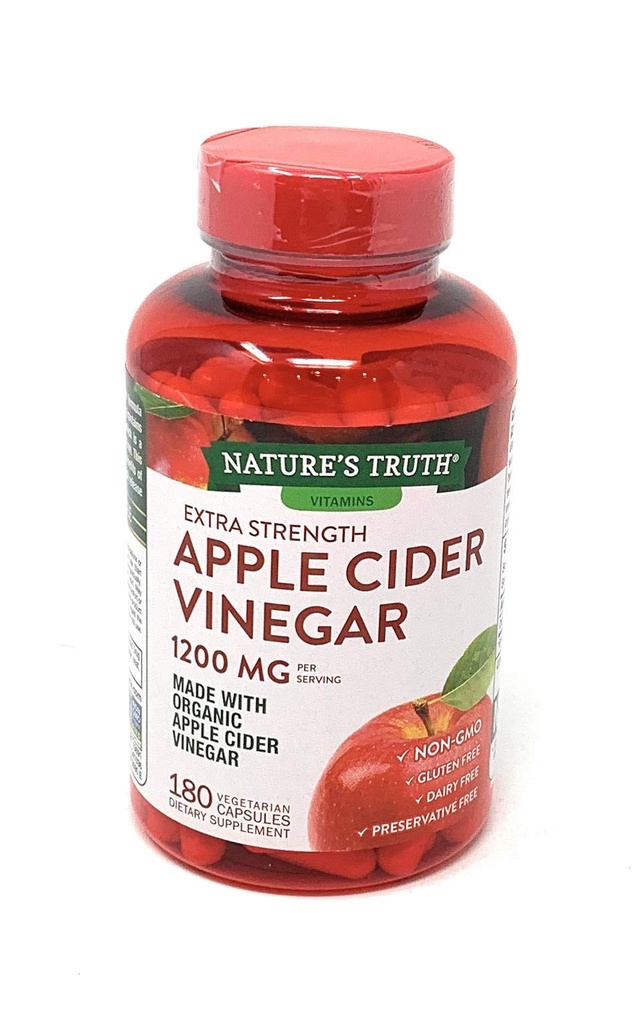 La vérité de la nature vinaigre de cidre de pomme 1200 mg, 180 Capsules