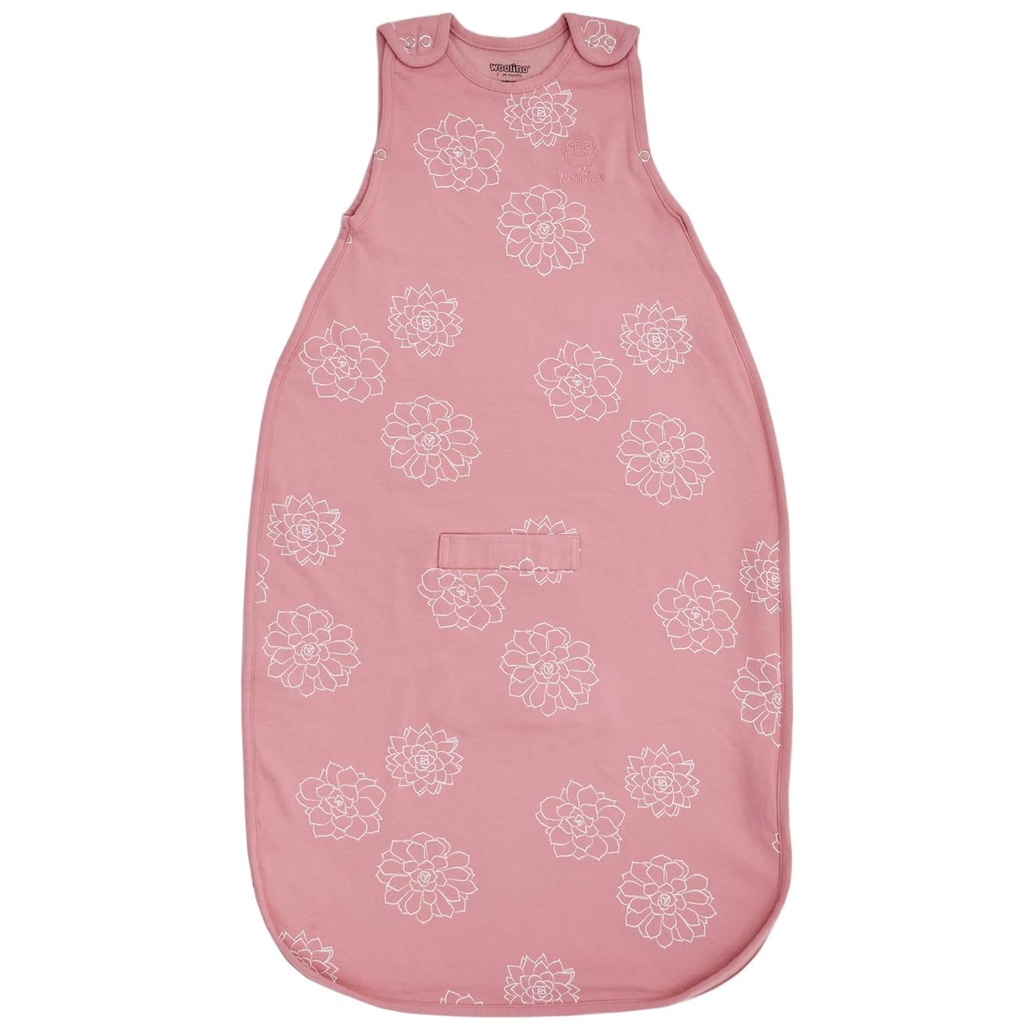 Woolino Merino Laine et coton biologique Ultimate Baby Sleep Sack - Couverture Wearable bébé 4 saisons - Sac de couchage réglable à fermeture éclair à deux voies - Taille universelle (2-24 mois) - Succulent