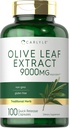Carlyle Olive Leaf Extract Capsules $ 9000mg $ 100 Count $ Non-OGM, sans gluten $ Supplément haute puissance