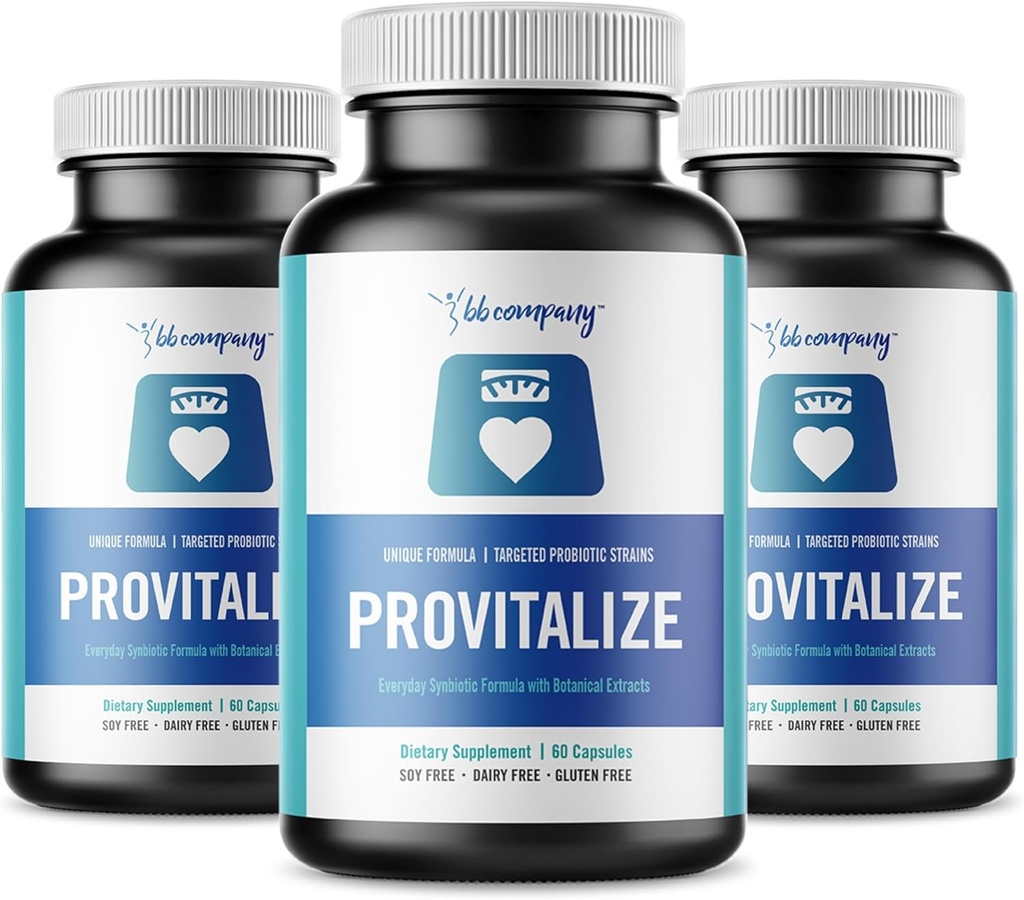 BB Company Provitalize (en anglais seulement) Womens Probiotic, Ménopause (en anglais seulement) Support mixte, Sexy Midsection Curves, Digestive Health, Ménopause Bloat (en anglais seulement) Curcumine Turmère Moringa (en anglais seulement) Packaging Vary (en anglais seulement) 3 Pack