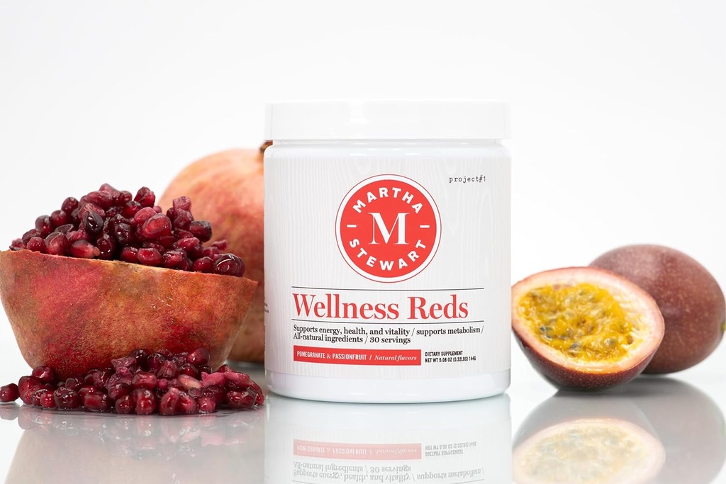 Martha Stewart Wellness Reds - Un mélange de superaliments antioxydants-rich avec de la poudre de racine de betterave pour la santé - Mélange de poudre d'énergie en poudre de fruits Poudre de protéines de fruits