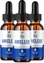 Amiclear Drops Healthy Formula - Dietary Additional Drops - Extra Strength Amiclear Lips, Graines de raisin, Amiclear Drops Reviews (3 Pack - 180 ML)