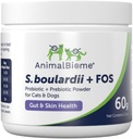 AnimalBiome Pet Probiotiques - S. boulardii + FOS Probiotique et poudre prébiotique pour chiens et chats 60g