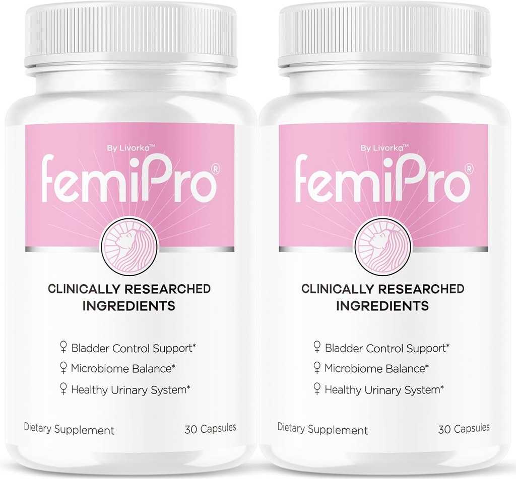 (2 Pack) Pilules de contrôle de la vésicule FemiPro - Capsules FemiPro originales, Supplément de support de contrôle de la vésicule Femi Pro, Pilules Probitic de contrôle de la vésicule FemiPro pour les examens généraux de la santé et du bien-être, 60 Capsules 2 mois