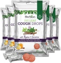 Herbion Naturals Ivy Leaf Cough Drops with Thym & Licorice, Miel Lemon Flavor, Soothes Cough, pour adultes et enfants de plus de 6 ans, 125 Comte, Pack de 5