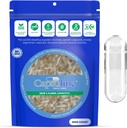 Capsuline Taille 1 - Effacer Capsules Vegan vides - 5000 Compte - Capsules de pilules Veggie vides - Garniture de capsules végétales Bricolage - Bouchons vides - Certifiés kasher et halal - Non-OGM