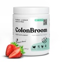 ColonBroom Psyllium Husk Powder (Strawberry) - Colon Cleanse for Bloating Relief & Gut Health - Colon Broom Fiber Powder Drink - Vegan, Gluten Free, Non-GMO Fiber Powder Supplement, 50 Servings