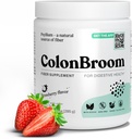 ColonBroom Psyllium Husk Powder (Strawberry) - Colon Cleanse for Bloating Relief & Gut Health - Colon Broom Fiber Powder Drink - Vegan, sans gluten, Supplément en poudre de fibre non OGM, 50 portions